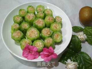 蒜蓉蒸丝瓜的做法步骤：12