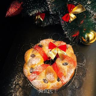 圣诞花环面包的做法步骤：19