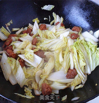 素肉炒白菜心的做法步骤：6