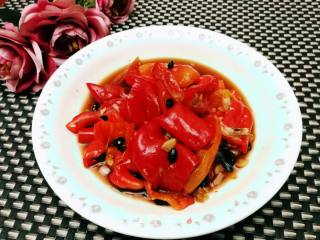 豆豉蒸红椒的做法步骤：6