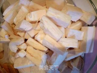 葱烧山药杏鲍菇的做法步骤：2