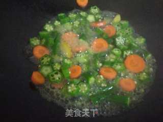 橄榄菜秋葵的做法步骤：7