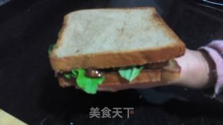 面包夹肉的做法步骤：5