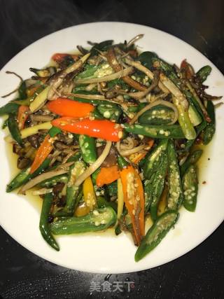 尖椒炝炒茶树菇的做法步骤：10