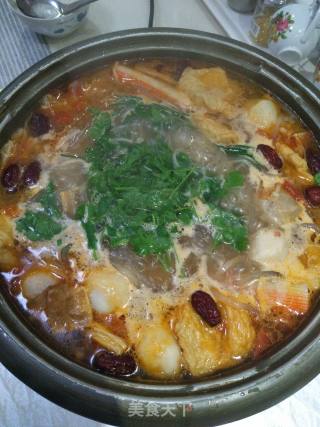 鸭腿肥牛火锅的做法步骤：5