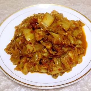 五花肉炒辣白菜的做法步骤：8