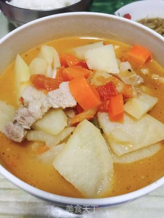 土豆西红柿汤的做法步骤：1
