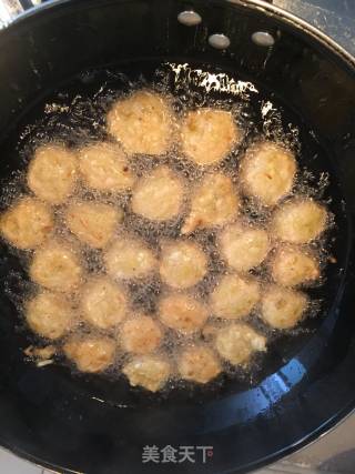 油炸白菜素丸子的做法步骤：4