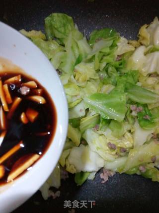 肉末手撕包菜的做法步骤：8