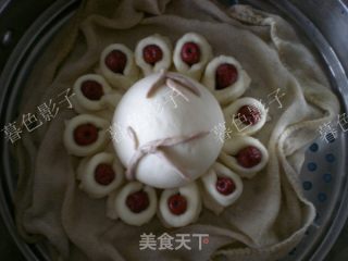 喜鹊登梅馍馍的做法步骤：7