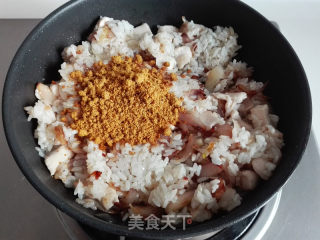 #烤箱美食#咖喱鸡肉焗饭的做法步骤：7