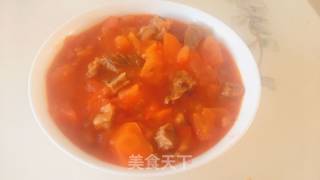 牛腩柿子汤的做法步骤：5
