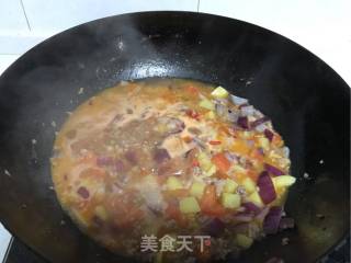 咖喱空心意面的做法步骤：5