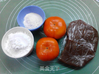 软糯豆沙柿子饼的做法步骤：1