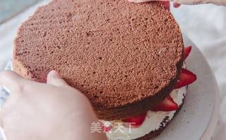 草莓可可裸蛋糕的做法步骤：24