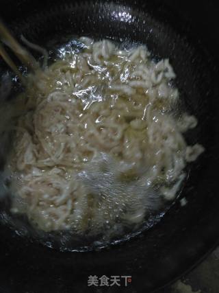 掐菜鸡脯肉丝的做法步骤：6