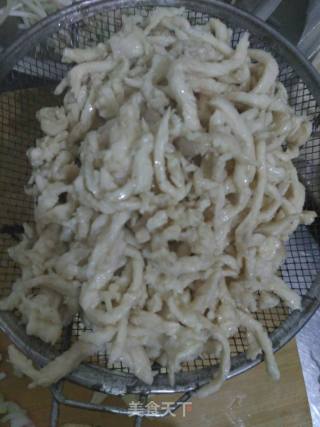掐菜鸡脯肉丝的做法步骤：7