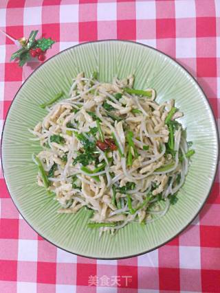 掐菜鸡脯肉丝的做法步骤：12