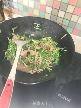 蒜苗炒肉的做法步骤：6