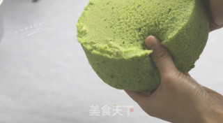 菠菜戚风蛋糕的做法步骤：24