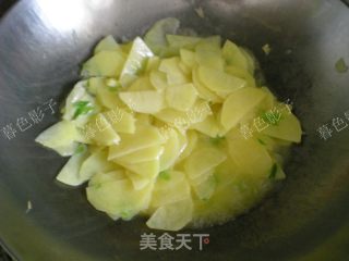 炒土豆黄瓜片的做法步骤：5