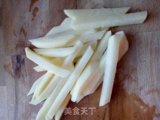 炸薯条的做法步骤：1