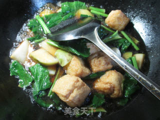 油豆腐烧大头菜的做法步骤：8