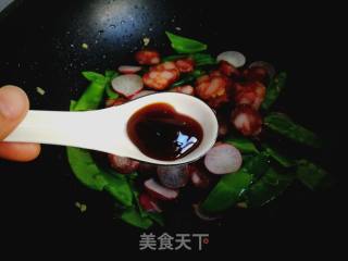 荷兰豆炒腊肠的做法步骤：9