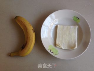 云吞皮香蕉派的做法步骤：1