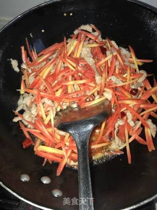 胡萝卜肉丝的做法步骤：6