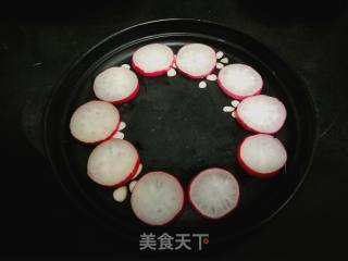 萝卜秋葵蒸腊肠的做法步骤：5