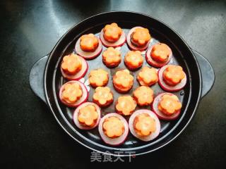 萝卜秋葵蒸腊肠的做法步骤：7