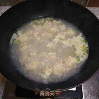 青菜丸子汤的做法步骤：3