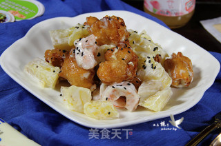菠萝油条虾的做法步骤：12