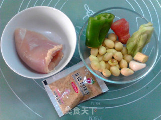 焙煎芝麻白果鸡丁的做法步骤：1