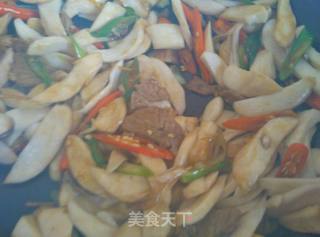 羊肉炒杏鲍菇的做法步骤：4