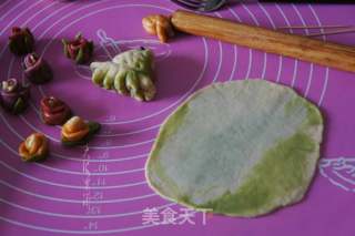 彩色圣诞花环面包的做法步骤：6