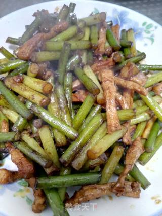 蒜薹炒肉丝的做法步骤：8