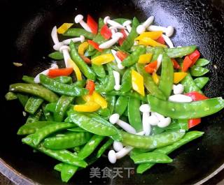 缤纷荷兰豆的做法步骤：7