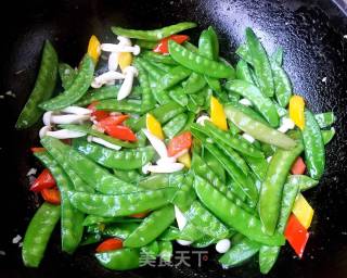 缤纷荷兰豆的做法步骤：9