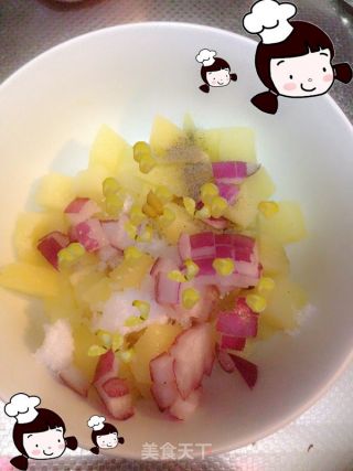 仙草阁私房菜（异国风情）--挑逗你的味觉（马铃薯小丸子）的做法步骤：9