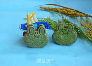 菠菜青蛙饼干的做法步骤：15