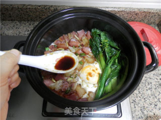腊肠煲仔饭的做法步骤：13