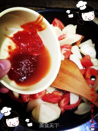仙草阁私房菜（孕期妈咪）--软糯酸甜（番茄闷土豆）的做法步骤：5