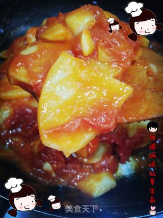 仙草阁私房菜（孕期妈咪）--软糯酸甜（番茄闷土豆）的做法步骤：9