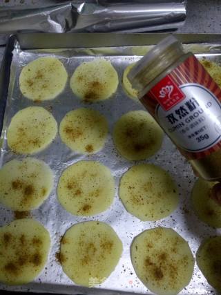 孜然味烤薯片的做法步骤：8