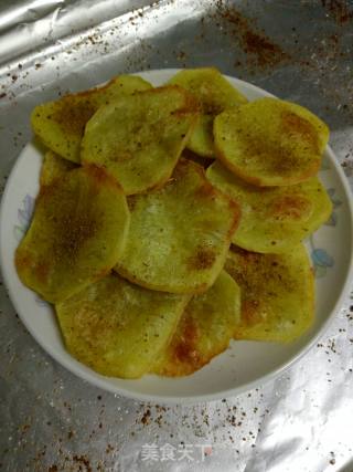 孜然味烤薯片的做法步骤：10