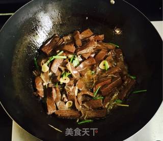 炒羊血的做法步骤：8