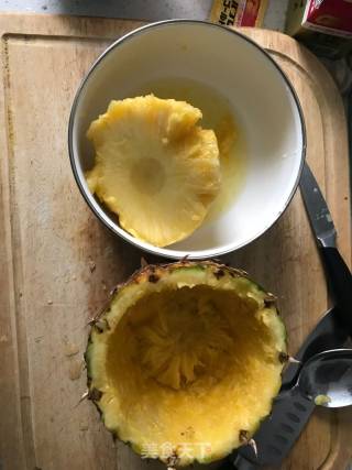 糯米菠萝饭的做法步骤：4