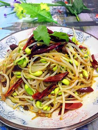 辣炒黄豆芽的做法步骤：8
